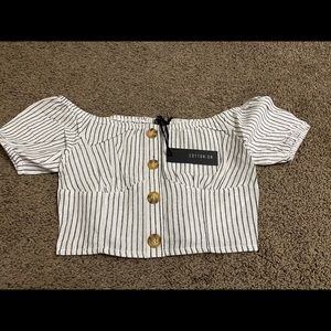 Cotton on off shoulder crop top